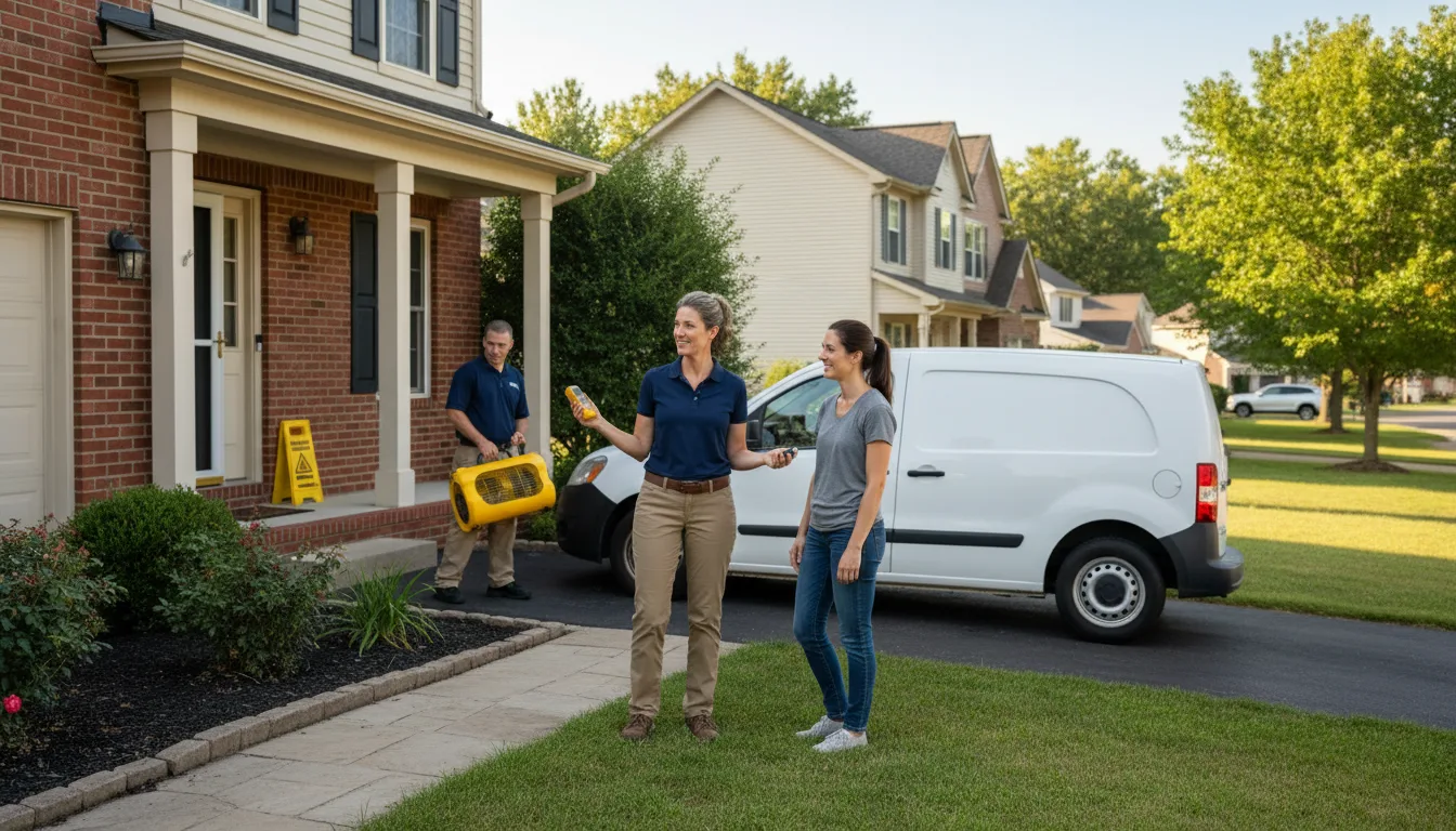 Residential water damage restoration in East Peoria, IL